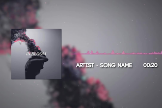 create professional audio spectrum or music visualizer video