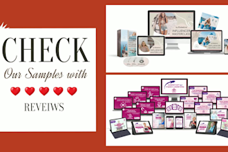 design digital product mockup and ecover bundle