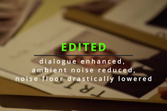 professionally repair and restore your badly recorded audio