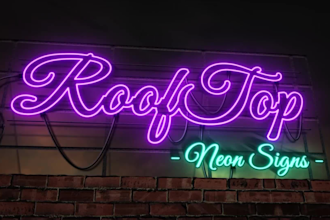 create realistic neon logo animation with led light effect