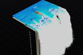 do realistic water animation vfx, 3d simulation, water fall splash flip fluid fx