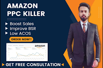 setup amazon PPC campaign and manage to boost amazon sales
