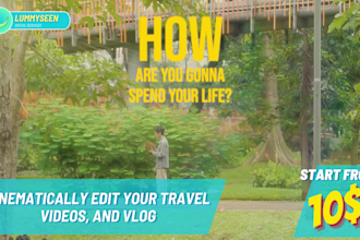 cinematically edit your travel videos, and vlog