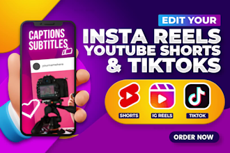 edit instagram reels with captions, subtitles, brolls and effects