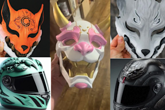 3d print and paint custom 3d mask printed anime mask 3d helmet stl file printing