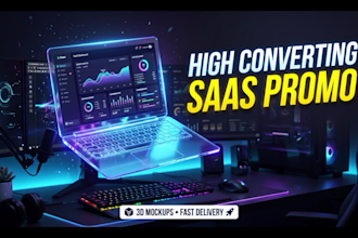 create a 4k saas product promo video, app promo, or website trailer