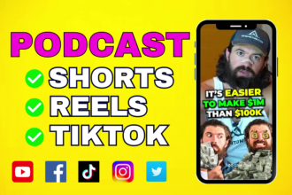 edit your podcast into short form video clips for youtube shorts and ig reels