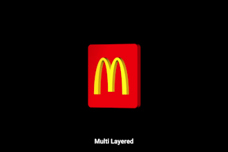 create 3d spinning logo animation loop for your projects