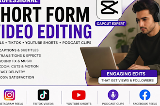 edit tiktok, instagram reels, youtube shorts with captions