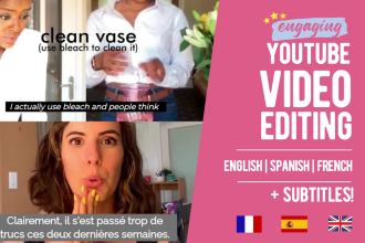 edit any spanish or french videos and add subtitles