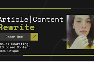 rewrite content, paraphrase, or do article rewriting