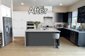 change your wall color, cabinet repaint in photoshop