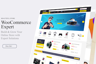 create a professional woocommerce wordpress website with elementor