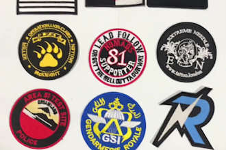 custom embroidered patch ,iron on patch, velcro and ship