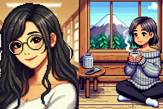 draw cozy stardew valley pixel art portraits or scenes