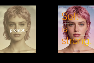 create editorial style visual posters from concept