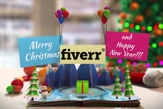 create an awesome christmas animation intro video greeting
