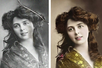 restore, fix, repair, color, retouch, and do color correction of your old photo