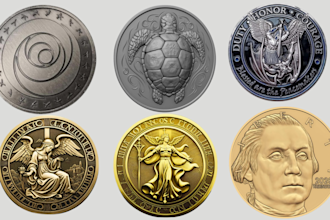sculpt 3d coin model bas relief cnc design  medallion crypto zbrush stl 3d print