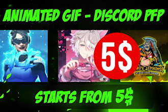 make animated discord pfp, gif, twitter, logo, esports