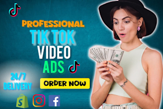 create viral tiktok video ads dropshipping and facebook ads