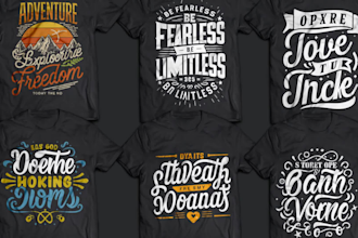 do awesome trendy graphic typography t shirt design