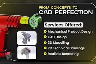 do mechanical product design, cad design