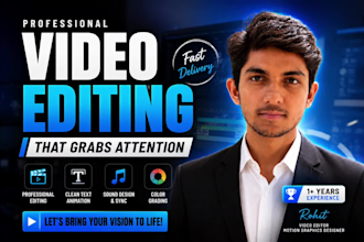 edit youtube, reels, wedding and vlog videos