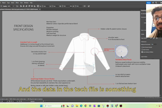 design clothing tech packs and fashion colorway mockups