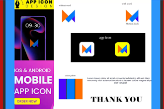 design modern ios application and android app icon logo