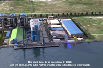 create 3d desalination plant water treatment indutrial process animation video