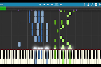 create a synthesia piano tutorial video