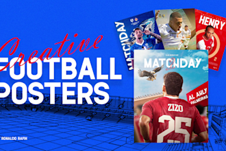 create professional soccer or football matchday poster