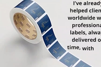 design a custom and professional product label for you