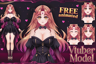 design and rig live 2d vtuber model 2dvtuber model vtuber commission 2d anime