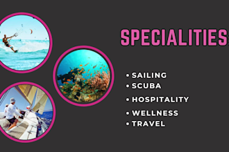 write sailing, scuba, and water sports copy