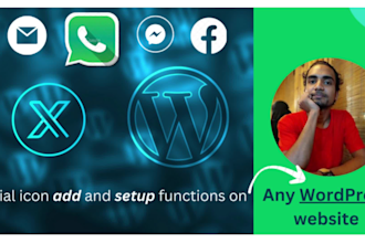 setup whatsapp functions and social icons on the wordpress website