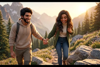 do cinematic romantic ai proposal video or well wishing video 3d pixar style