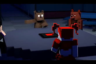 create high 3d minecraft animation with clip interesting movie