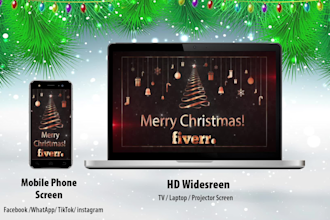 create amazing  christmas greeting video