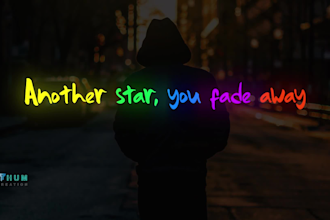 make a colorful animated lyric video