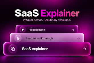 create animated saas explainer video, saas demo video