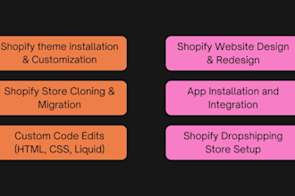 create online shopify store design redesign clone ecommerce website development