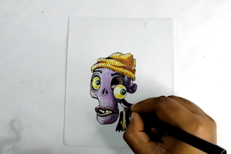 create nft fan art hand drawn promotional video