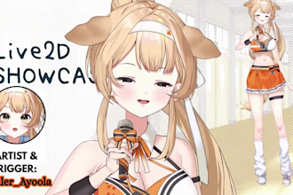 draw and rig 2d vtuber model, live2d rigging, anime art, 2d vtuber, vtube studio