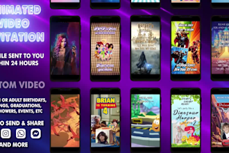 create custom video invitations for kids and adults
