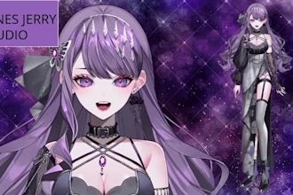 draw and rig 2d vtuber model, live2d vtuber model commission, 2d anime 2d vtuber