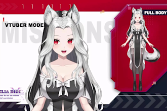 design vtuber and live2d model rigging with high quality