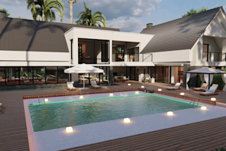 design architectural 3d renderings, exterior elevations, layouts, and site plans