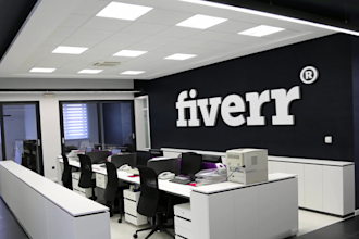 render HD video with office interior mock up realistically
